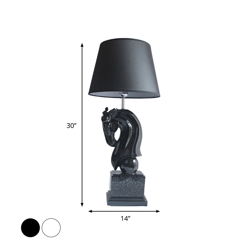 Résine noire / blanc lampe de la lampe de carreau de masse simple