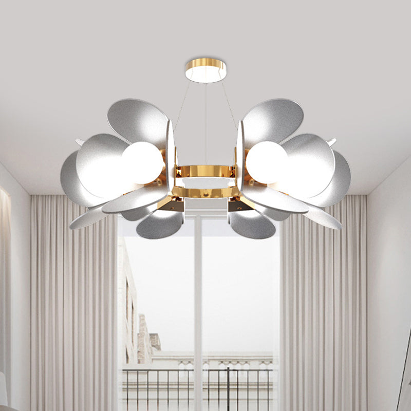 Éclairage de pendentif en métal moderniste en métal moderniste à 6 coups avec une teinte en acrylique en panneau