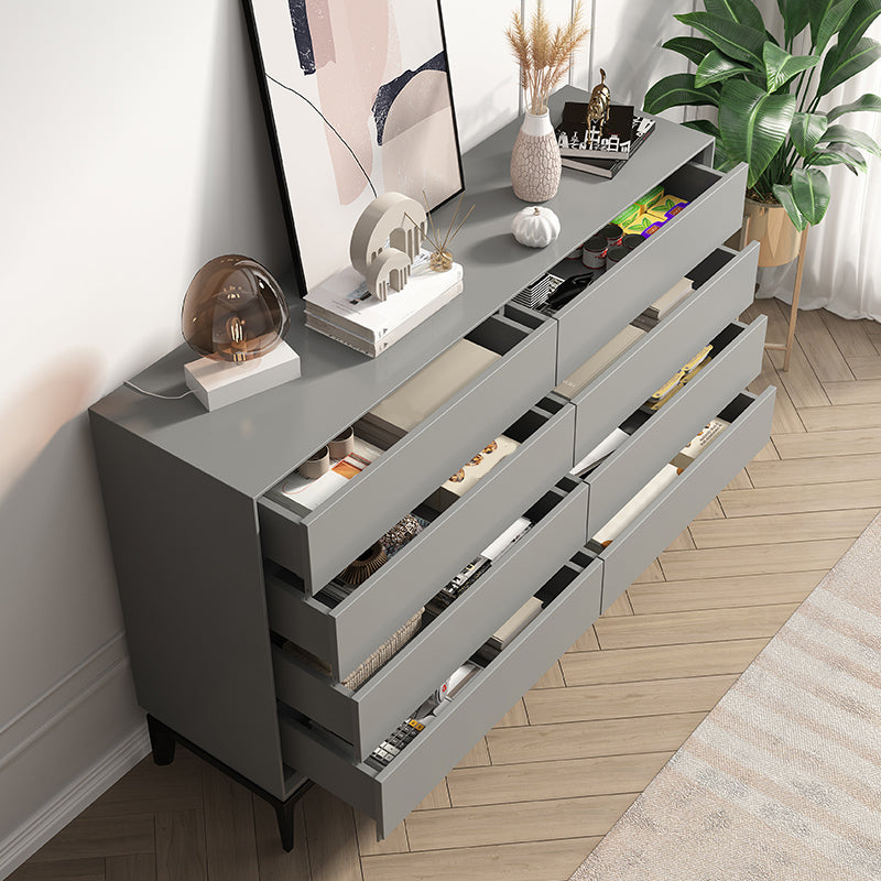 Modern Wood Storage Chest with Soft-Close Drawers for Bedroom