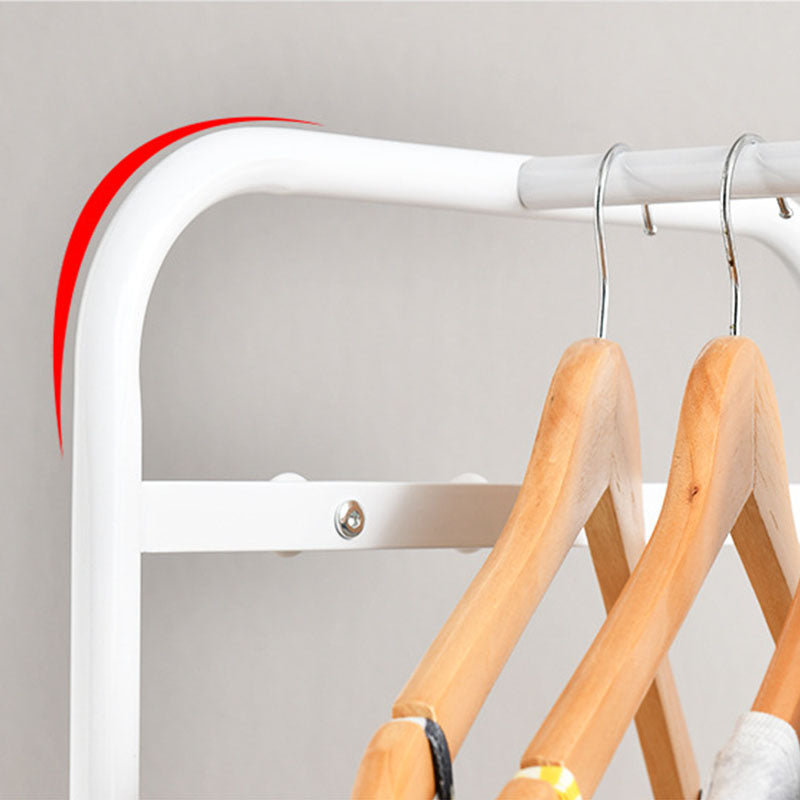 Modern Clothes Hanger Free Standing Solid Color Coat Rack with Storage Shelving