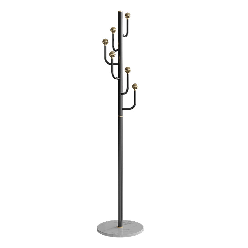 Modern Stainless Steel Hall Stand Marble Base Entry Hall Tree