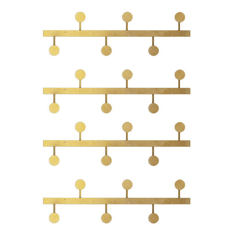 Contemporary Metal Coat Rack Wall Mounted 6 Hooks Coat Hanger
