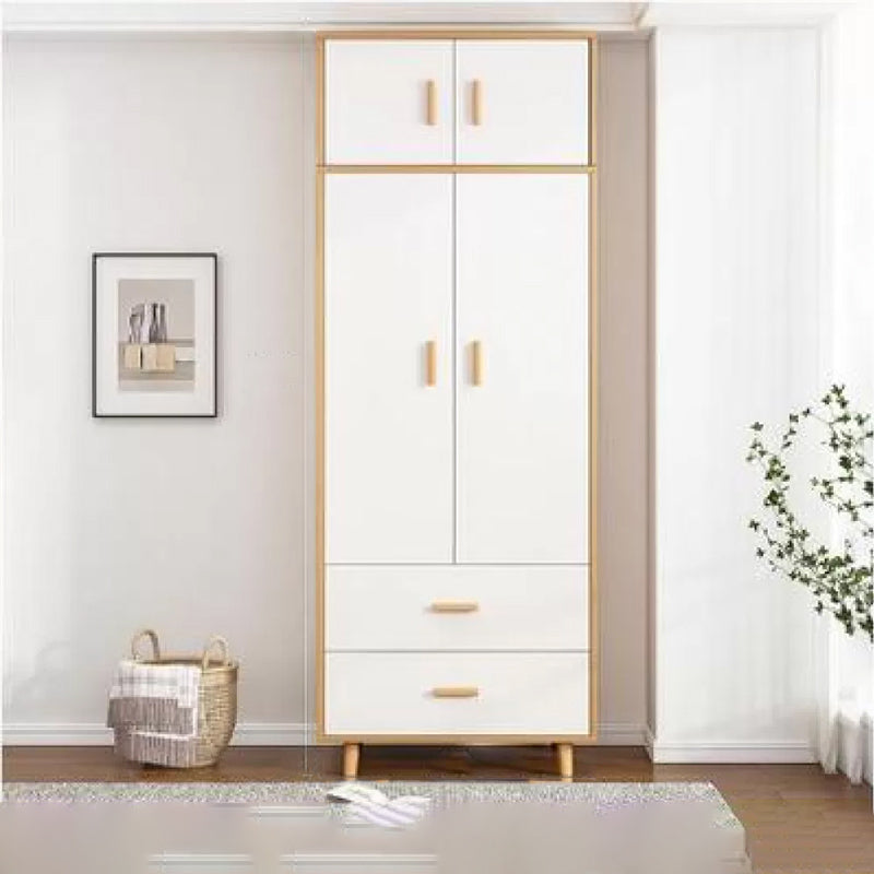 Contemporary Freestanding Home Wardrobe Closet Engineered Wood Wardrobe Armoire