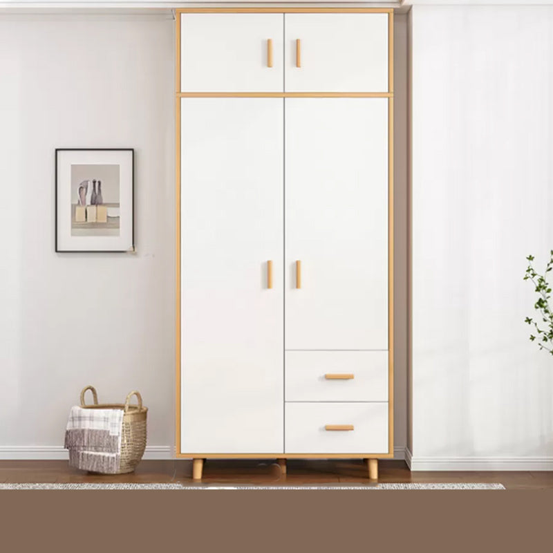 Contemporary Freestanding Home Wardrobe Closet Engineered Wood Wardrobe Armoire