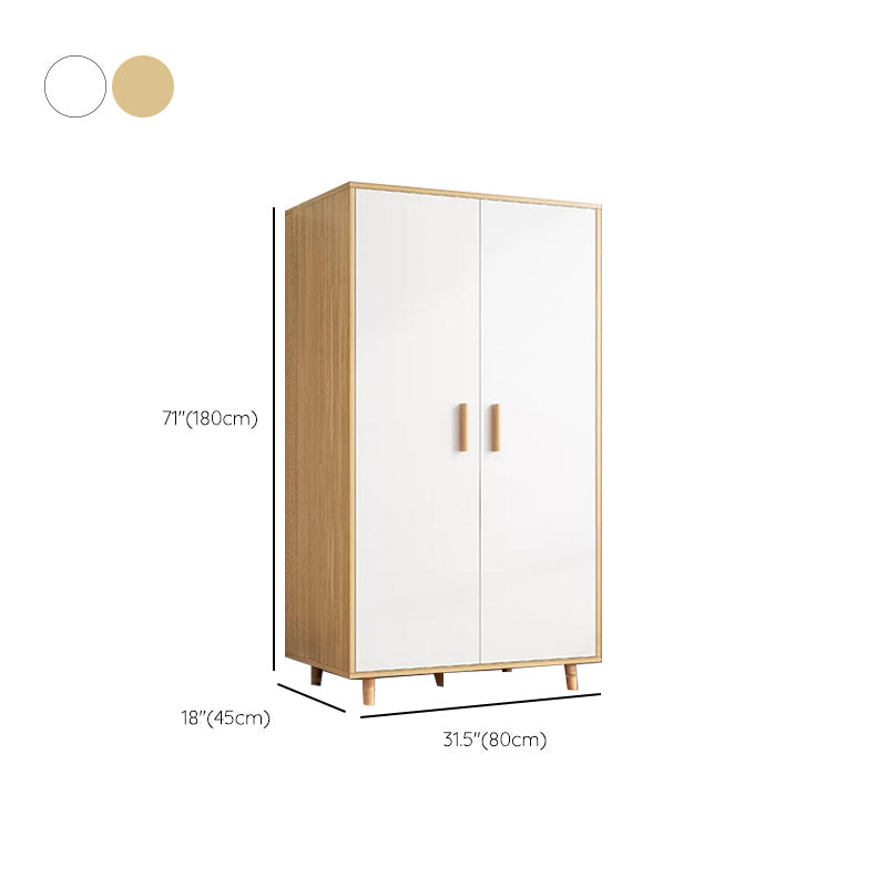 Contemporary Freestanding Home Wardrobe Closet Engineered Wood Wardrobe Armoire