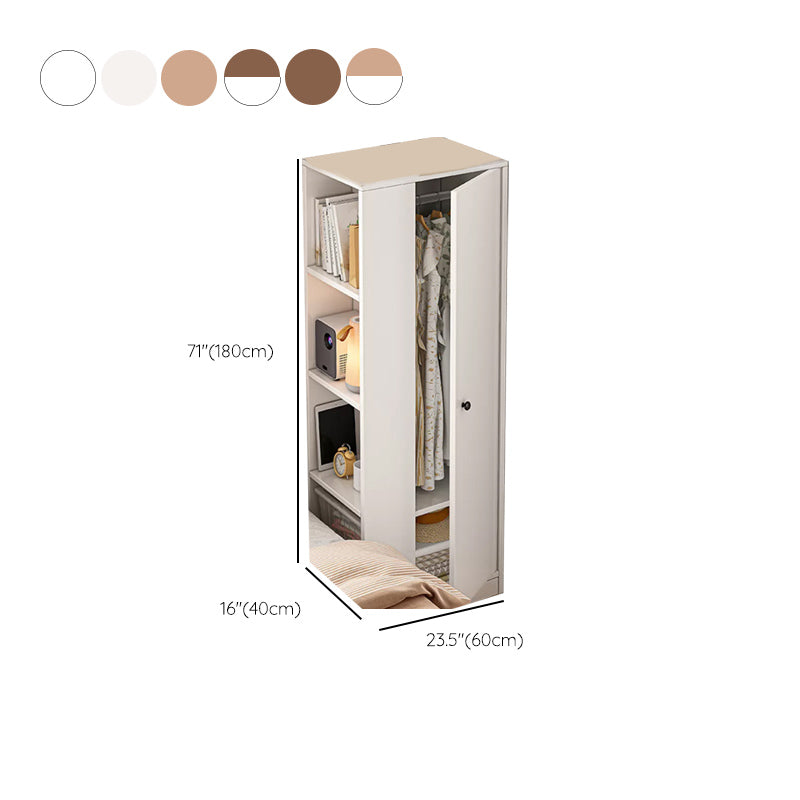 Contemporary Freestanding Home Wardrobe Closet Engineered Wood Wardrobe Armoire