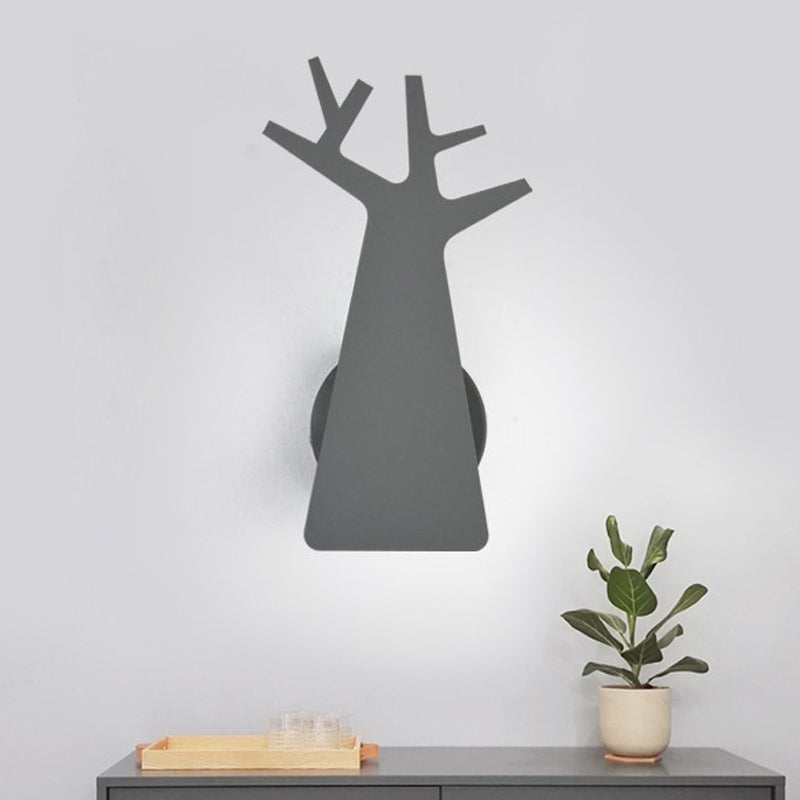 Nordic Tree Silhouette Fer Mur Light 1 HEAD GNONCE ÉCLAIRAGE ALIMENTATION EN VERT / BLANC / GREN POUR CHAMBRE