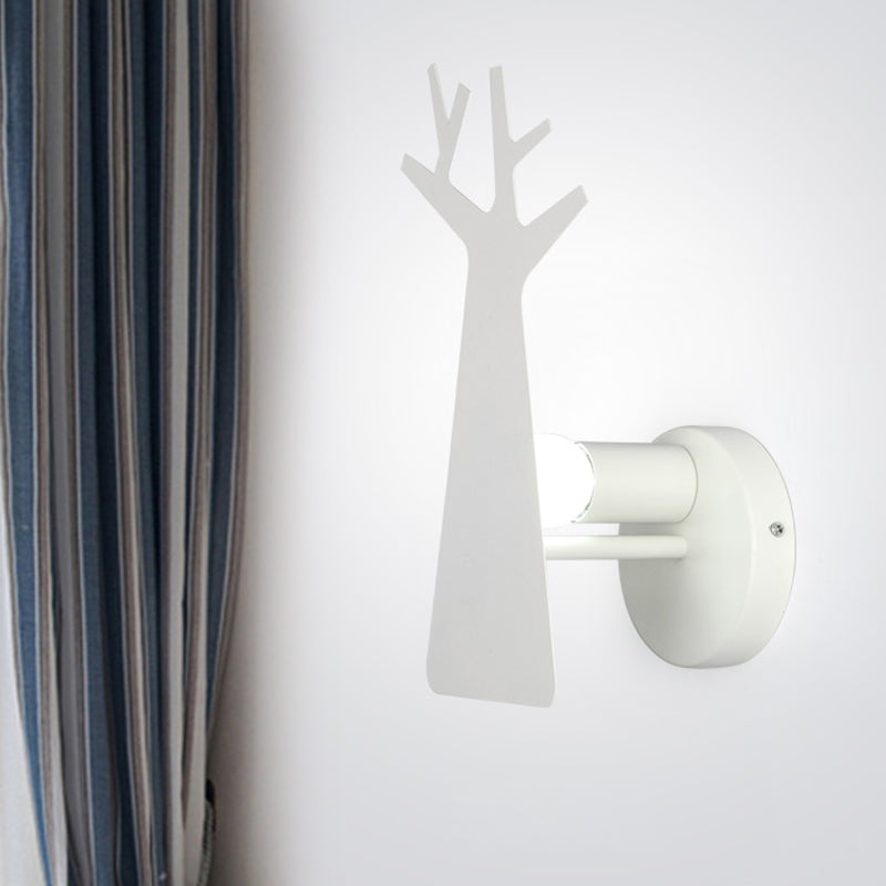 Nordic Tree Silhouette Fer Mur Light 1 HEAD GNONCE ÉCLAIRAGE ALIMENTATION EN VERT / BLANC / GREN POUR CHAMBRE