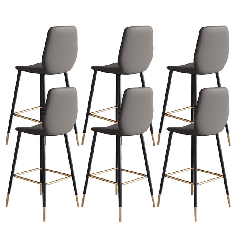 Contemporary  Low Back Counter-height Stool with Upholstered for Living Room