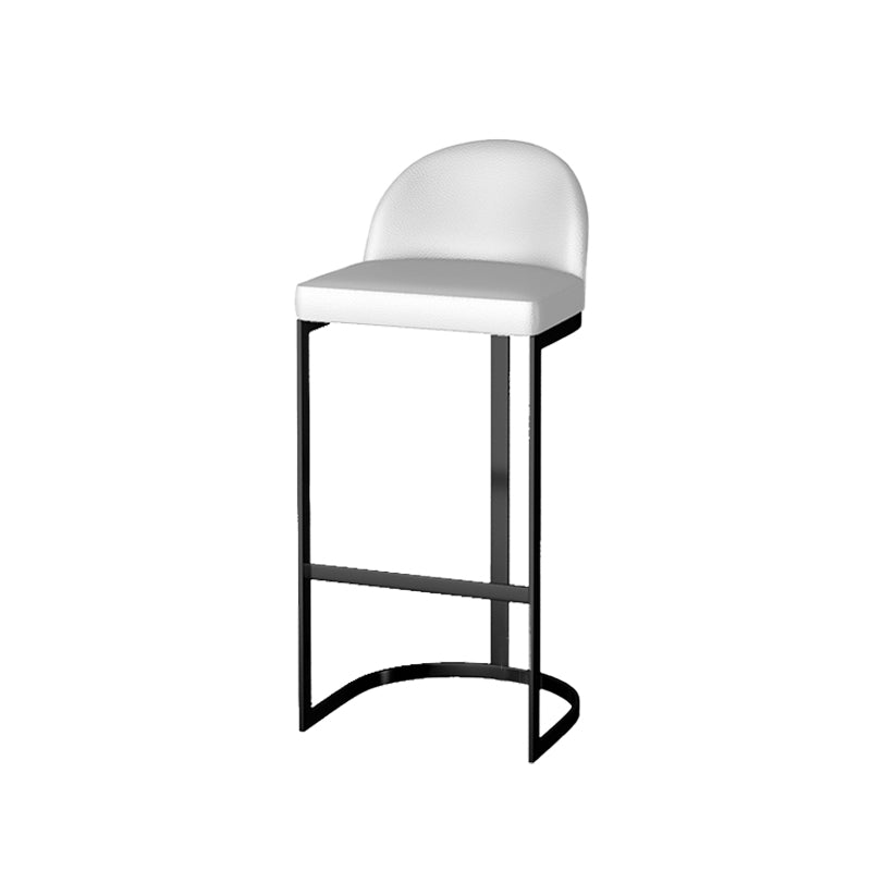 Modern Armless Counter-height Stool with Upholstered and Metal for Restaurant