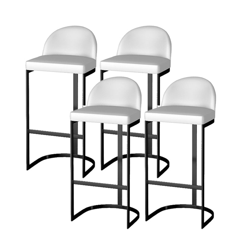 Modern Armless Counter-height Stool with Upholstered and Metal for Restaurant