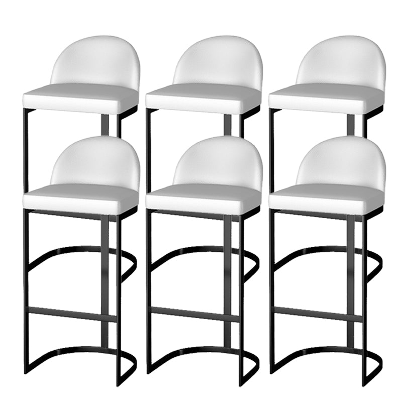 Modern Armless Counter-height Stool with Upholstered and Metal for Restaurant