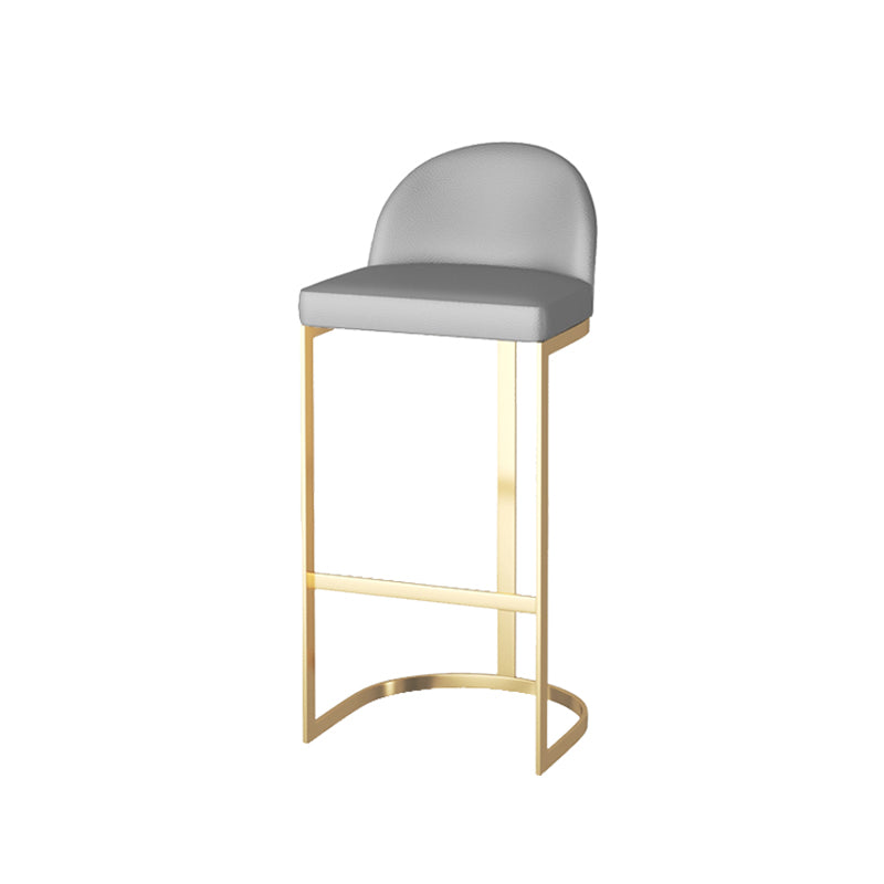 Modern Armless Counter-height Stool with Upholstered and Metal for Restaurant