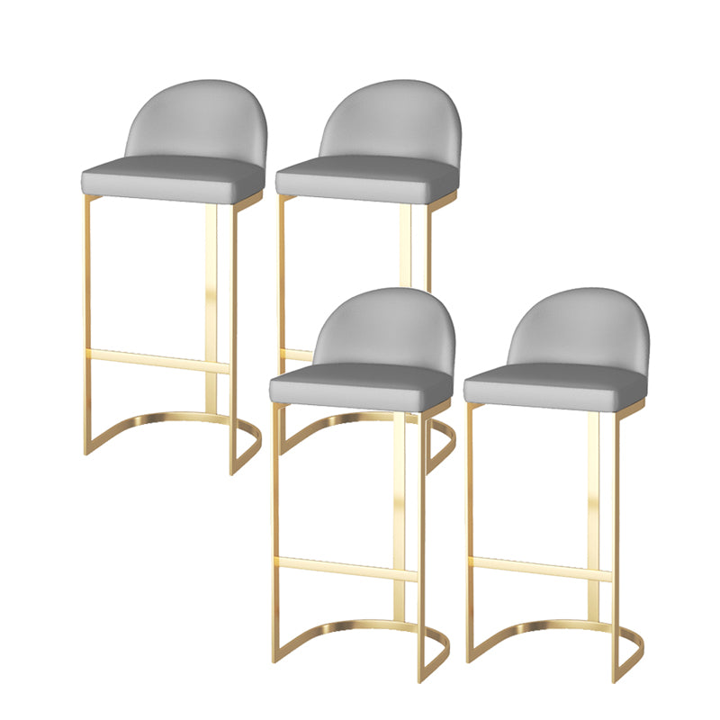 Modern Armless Counter-height Stool with Upholstered and Metal for Restaurant