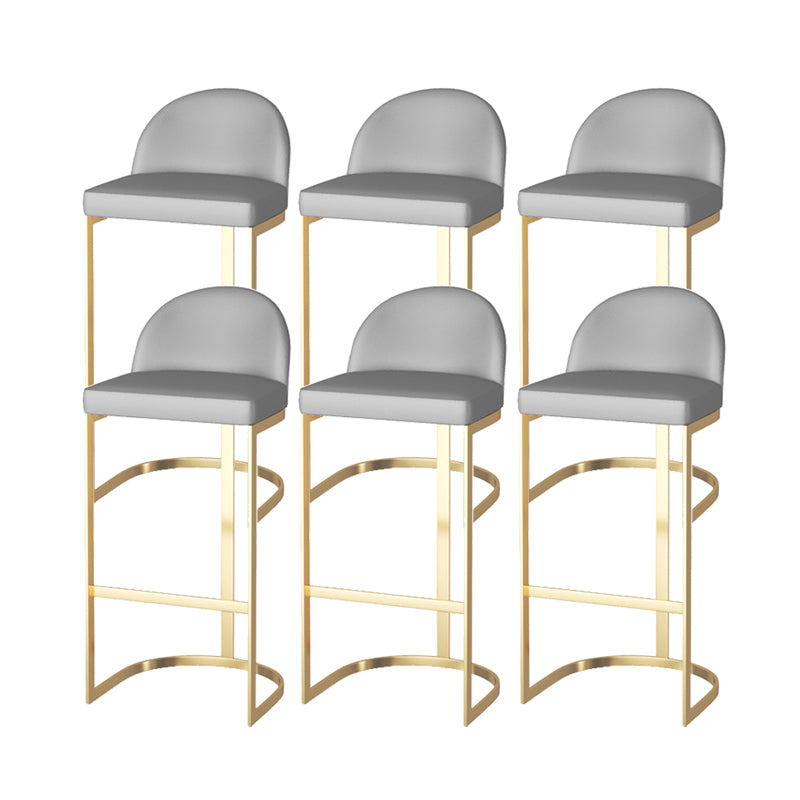 Modern Armless Counter-height Stool with Upholstered and Metal for Restaurant