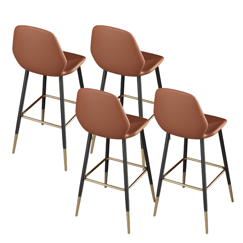 Armless Counter Height Stools with Footrest, Contemporary for Living Room