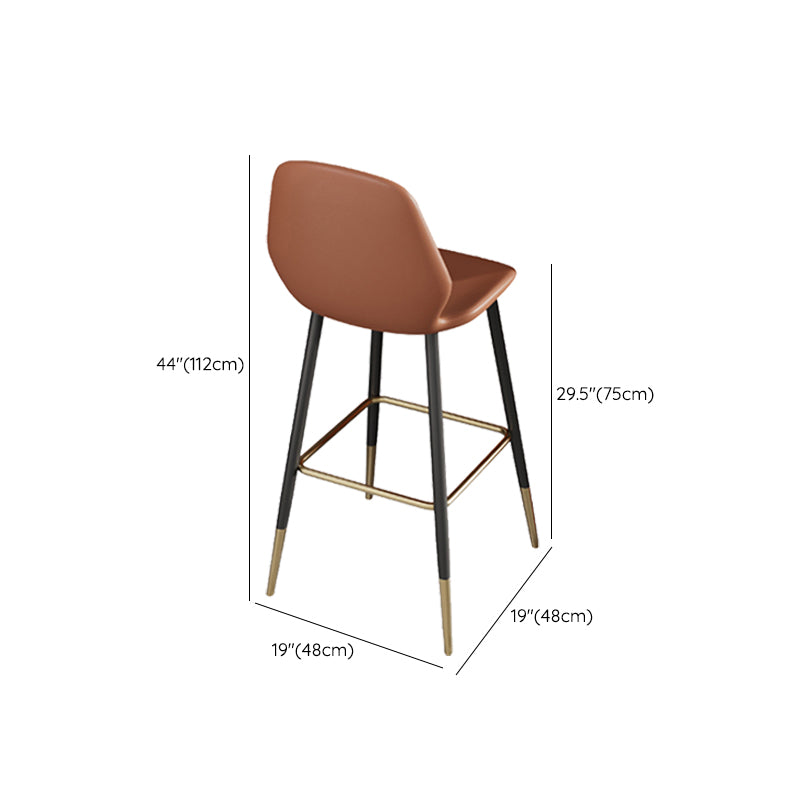 Armless Counter Height Stools with Footrest, Contemporary for Living Room