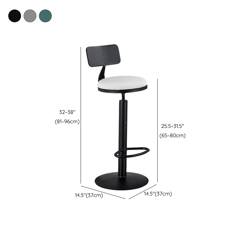 Contemporary Armless Bar & Counter Stool with Adjustable Height