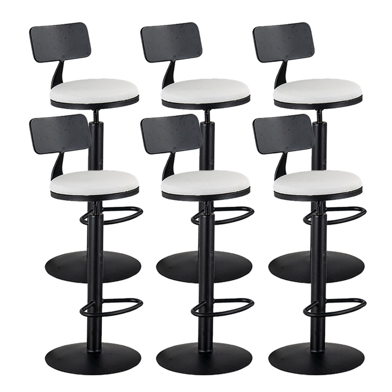 Contemporary Low Back Bar & Counter Stool with Adjustable Height