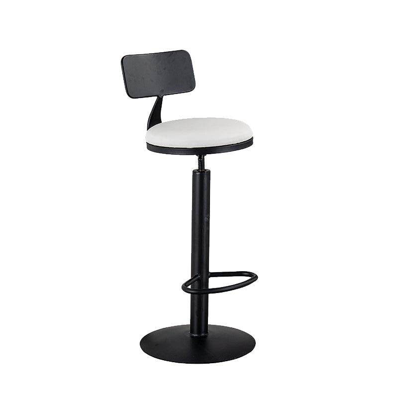 Contemporary Low Back Bar & Counter Stool with Adjustable Height