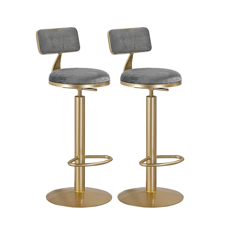 Contemporary Low Back Bar & Counter Stool with Adjustable Height