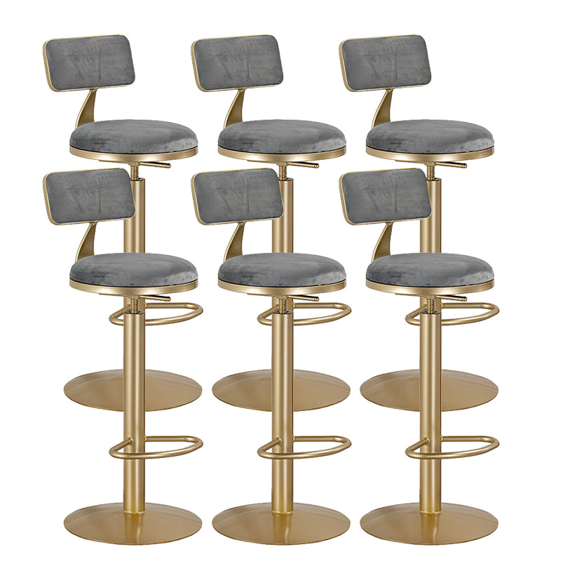 Contemporary Low Back Bar & Counter Stool with Adjustable Height