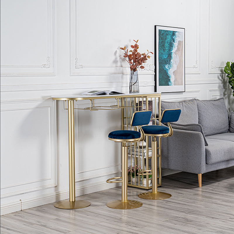 Contemporary Low Back Bar & Counter Stool with Adjustable Height