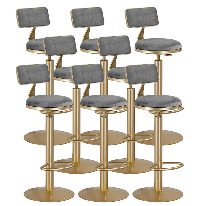 Contemporary Low Back Bar & Counter Stool with Adjustable Height