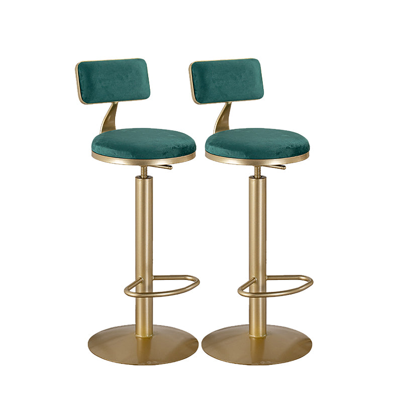 Contemporary Low Back Bar & Counter Stool with Adjustable Height