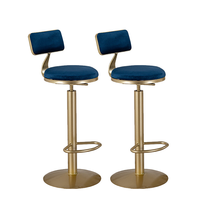 Contemporary Low Back Bar & Counter Stool with Adjustable Height