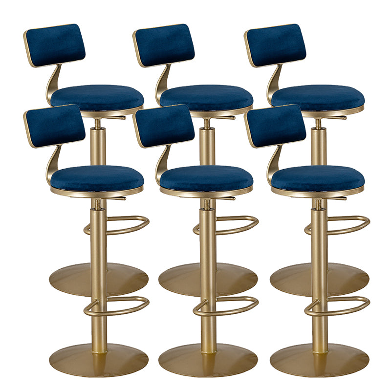 Contemporary Low Back Bar & Counter Stool with Adjustable Height