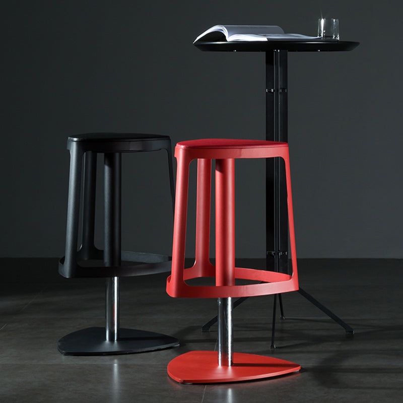 Contemporary Indoor Armless Backless Bar Stool with Metal Legs
