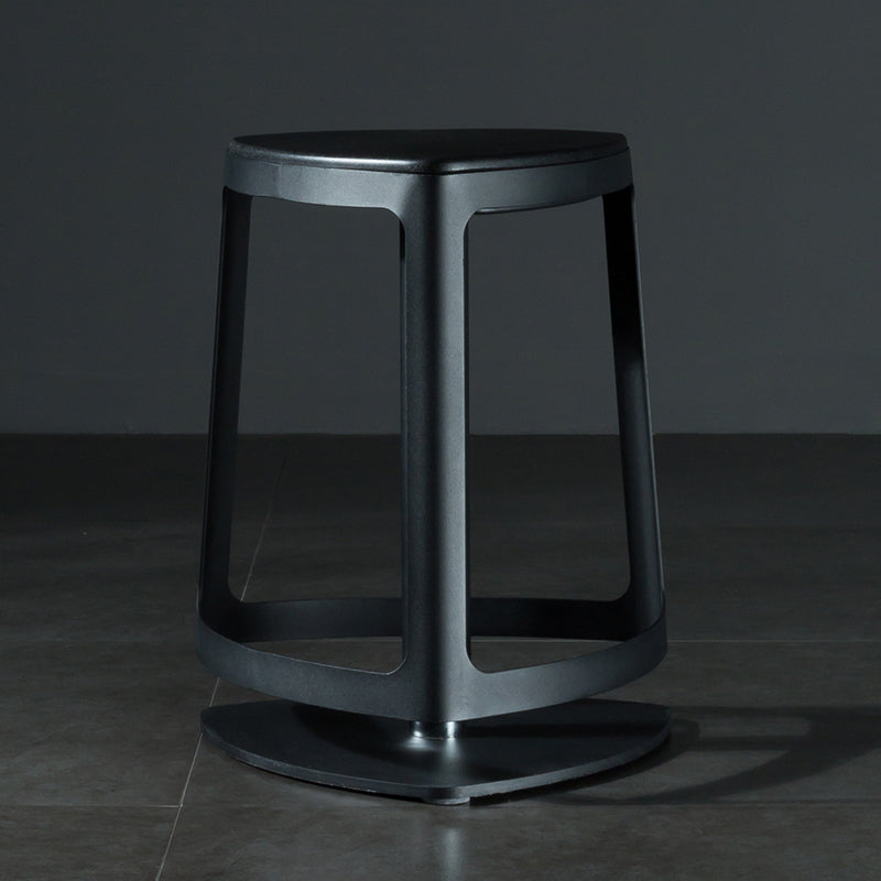 Contemporary Indoor Armless Backless Bar Stool with Metal Legs