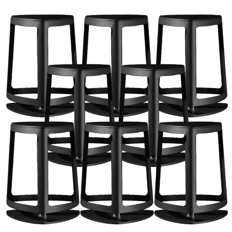 Contemporary Indoor Armless Backless Bar Stool with Metal Legs