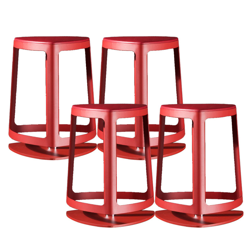 Contemporary Indoor Armless Backless Bar Stool with Metal Legs