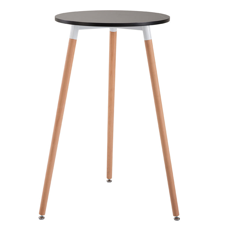 1/3 Pieces Contemporary Wooden Round Counter Table with High Stools