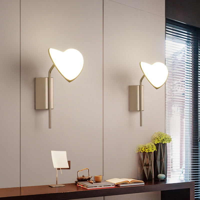 Leaf-Shape Hallway Wall Mounted Light Metal LED Contemporary Wall Sconce Lamp in Gold