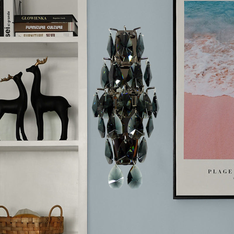 Éclairage mural noir à 2 bulb