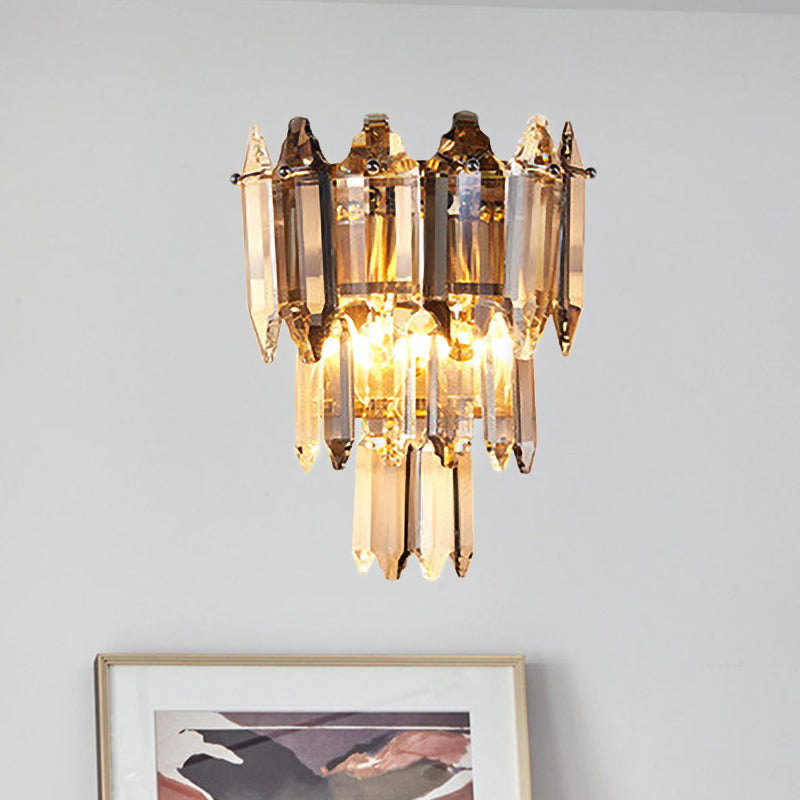 K9 Crystal Prism Light Sconce Sconce Light Vintage Vintage Vintage Vintage in oro