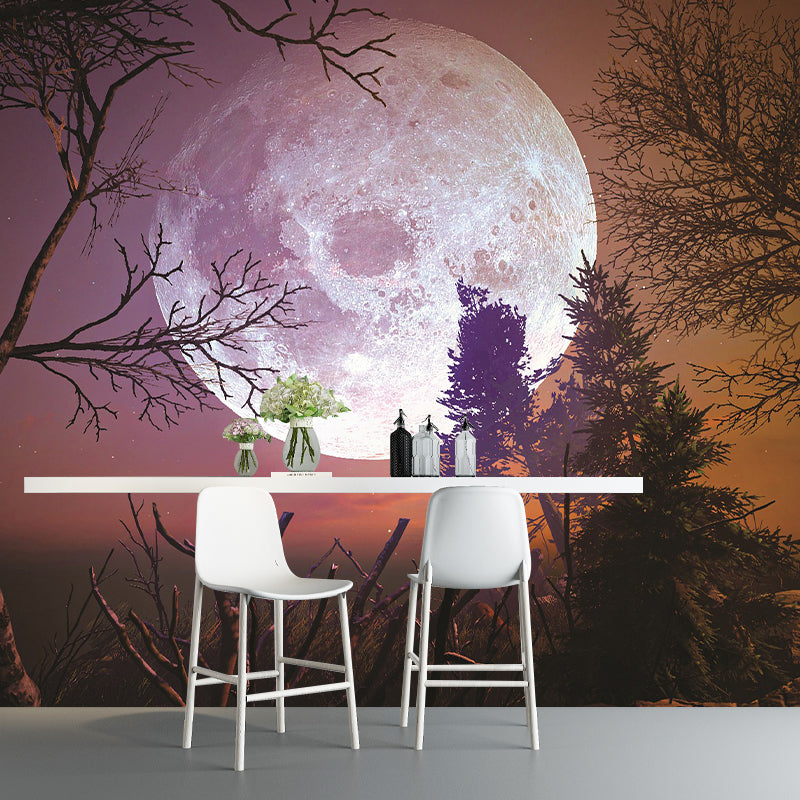 Illustrated Landscape Pattern Mural Moistureproof for Living Room and Bedroom Decoration
