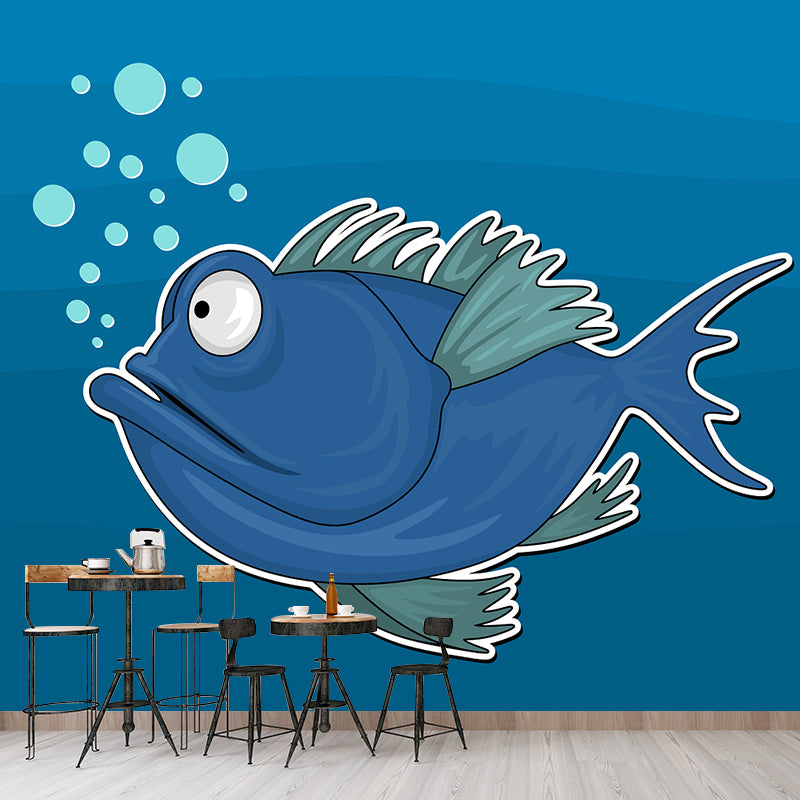 Ocean Fish Pattern Wall Mural Waterproof for Living Room and Bedroom Decoration