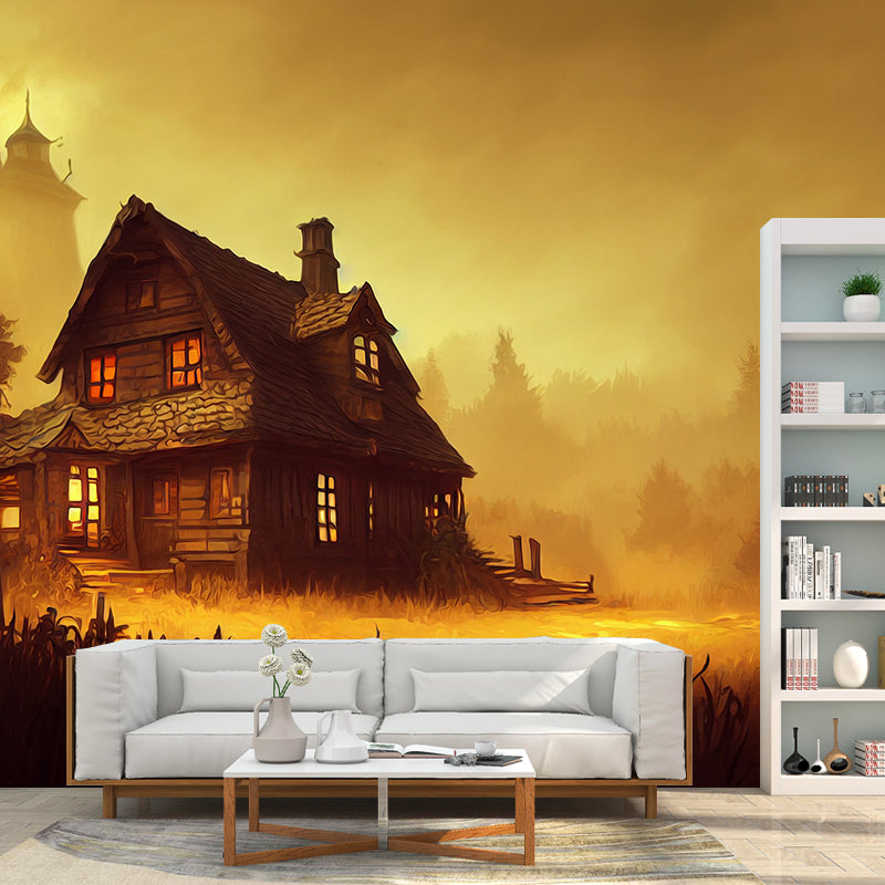 Creative Forest Illustration Mural Moisture-proof for Living Room and Bedroom Decoration