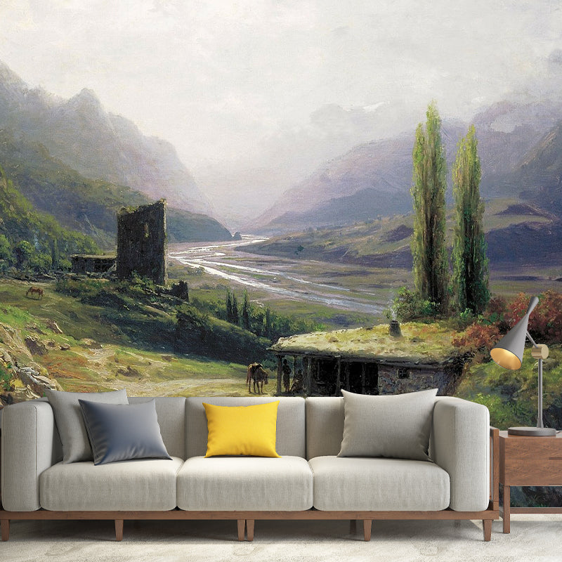Creative Forest Illustration Mural Moisture-proof for Living Room and Bedroom Decoration