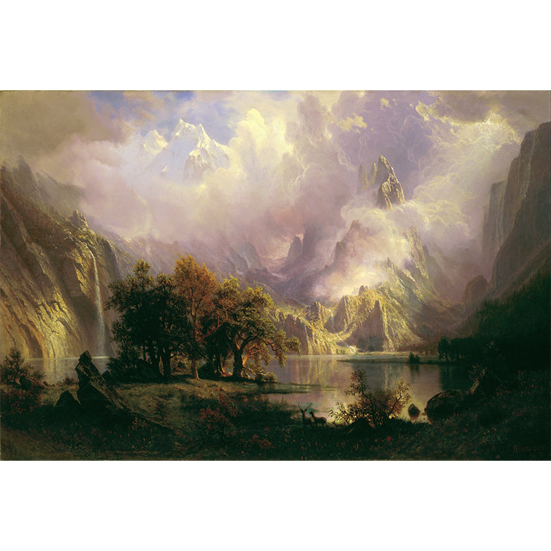 Creative Forest Illustration Mural Moisture-proof for Living Room and Bedroom Decoration