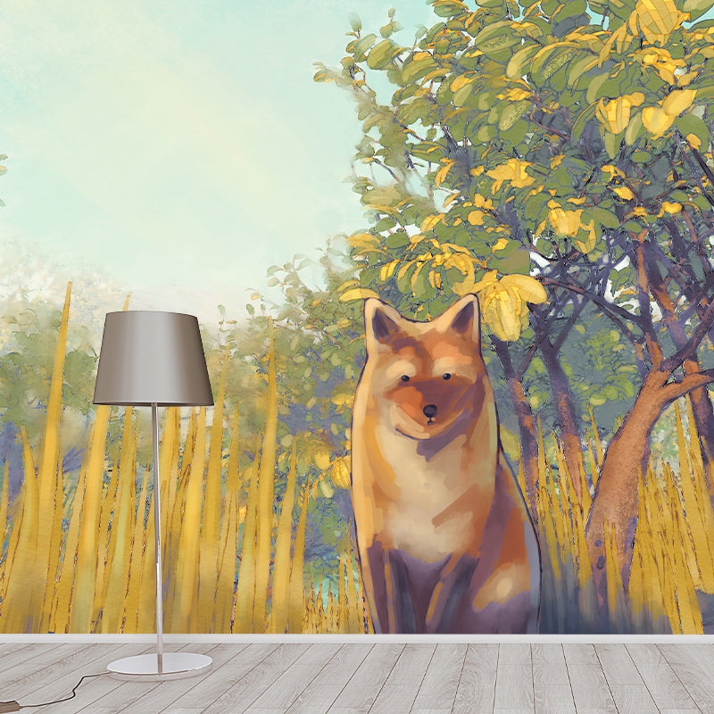 Creative Forest Illustration Mural Waterproof for Living Room and Bedroom Decoration