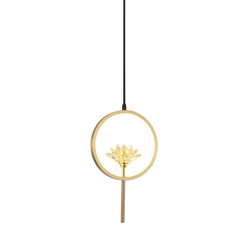 LED MINIMALISTE LOTUS PRENDANT LED LEMPORT DE PROSIDE LED AVEC RAGNE EN GOL