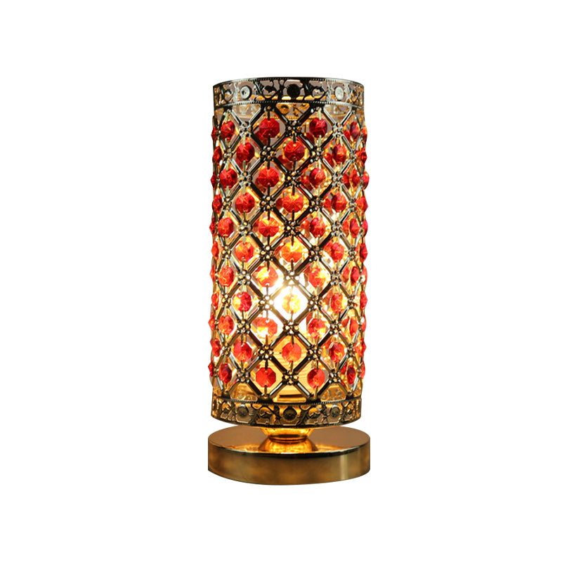 Rood kristal rooster kolom nachtlamp modernist
