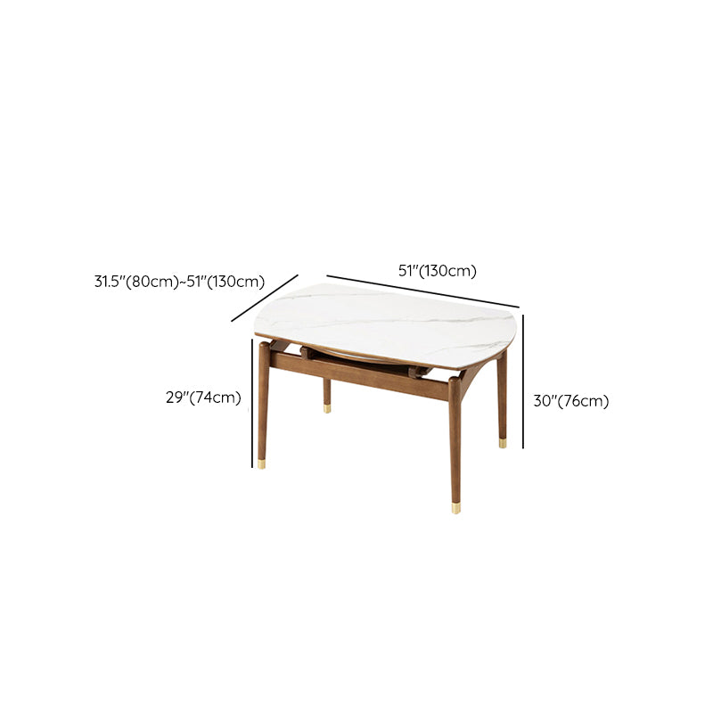 1/5/7 Pieces Modern Sintered Stone Top Drop Leaf Dining Set for Home