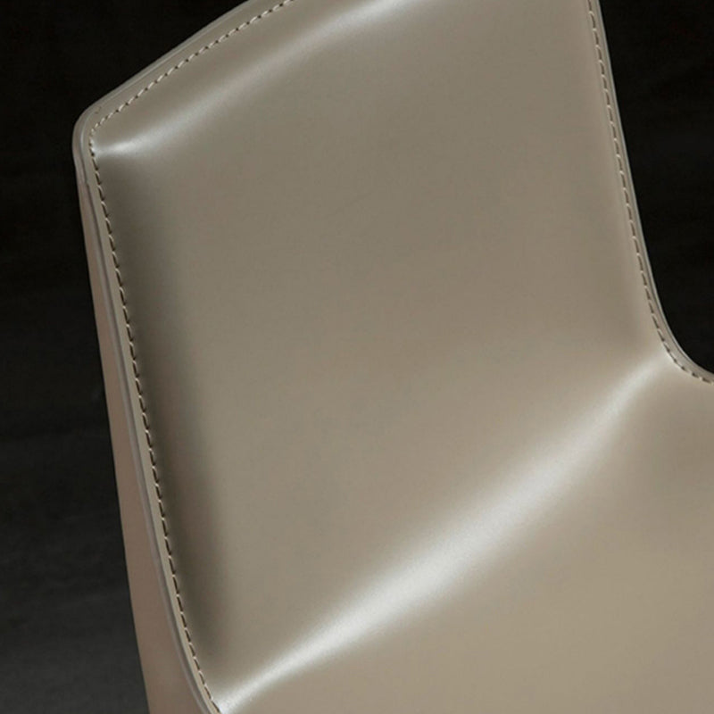 Contemporary Metal Legs Faux Leather Upholstered Living Room Bar Stool