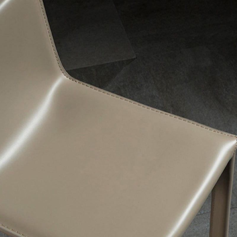 Contemporary Metal Legs Faux Leather Upholstered Living Room Bar Stool